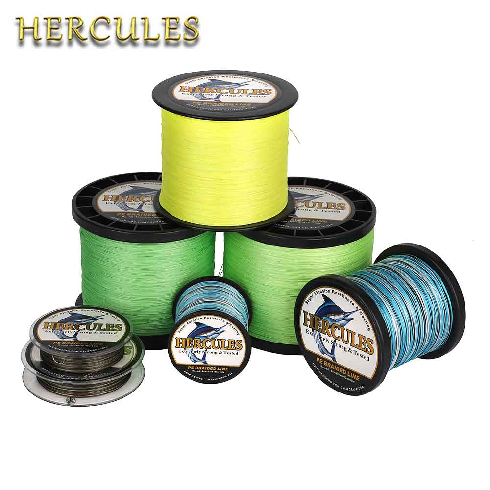 Fishing Equipment Bundle - Hercules 8-прядная плетеная леска 10-150 фунтов