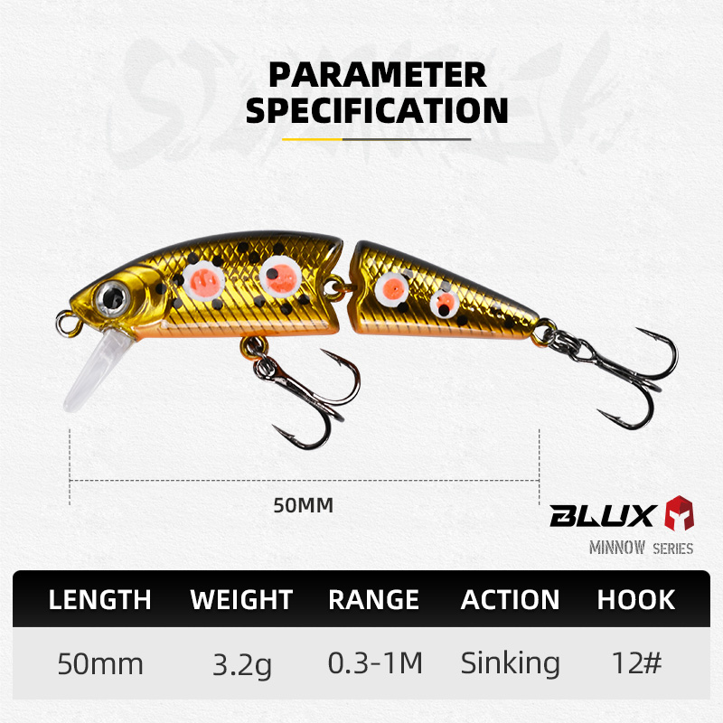 BLUX DR. Minnow Joint 50S Swim – обзор и цена Fishing Equipment For Trout