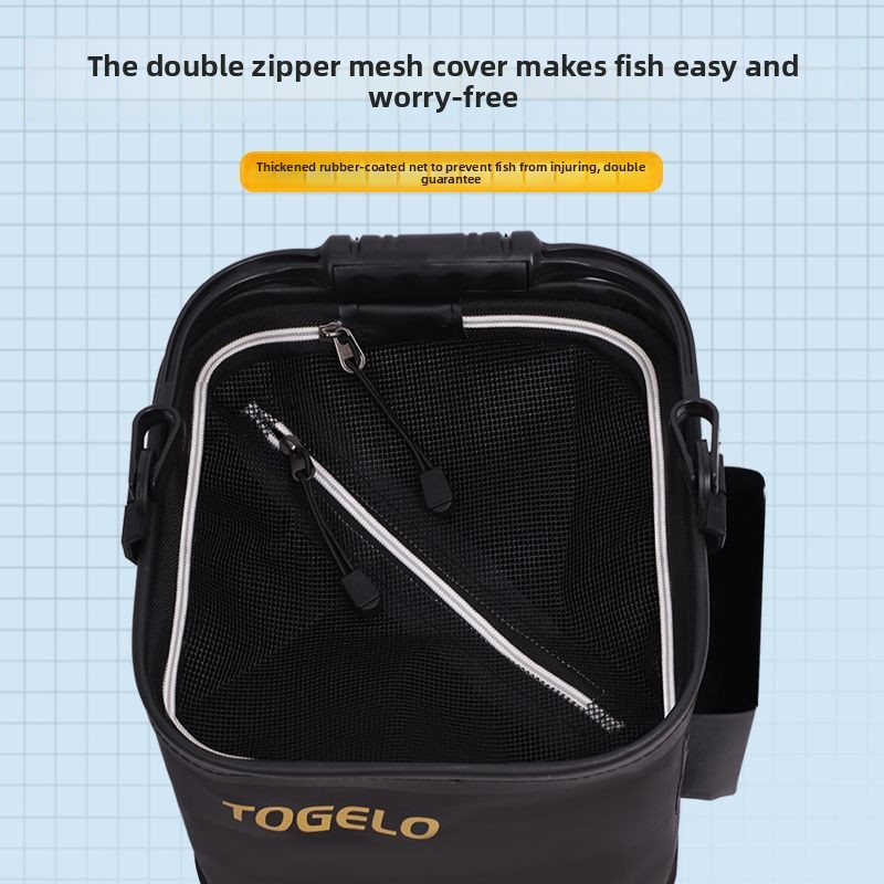 Ведро для рыбы Новое складное  – обзор и цена Fishing Equipment Us