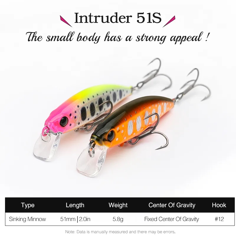 Воблер TSURINOYA Intruder 51S, – обзор и цена Fishing Equipment For Trout