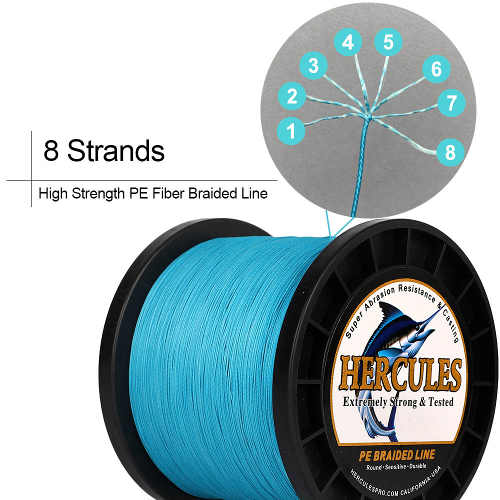 Hercules 8-прядная плетеная ле – обзор и цена Fishing Equipment Bundle